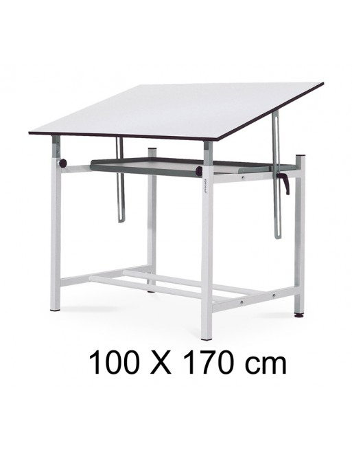 ROCADA MESA DE DIBUJO PROFESIONAL DE ESTRUCTURA METALICA DE GRAN RESISTENCIA GRADUABLE EN ALTURA SOBRE DE 100x170 CM  - RD-135