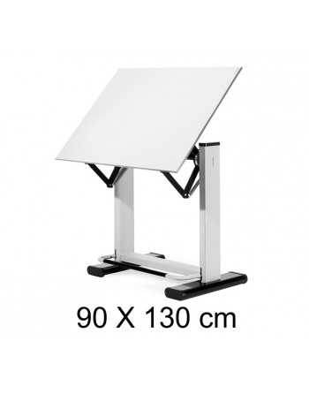 ROCADA MESA DE DIBUJO PROFESIONAL DE ESTRUCTURA METALICA DE GRAN RESISTENCIA GRADIACION MECANICA DE ALTURA SOBRE DE 90x130 CM - 