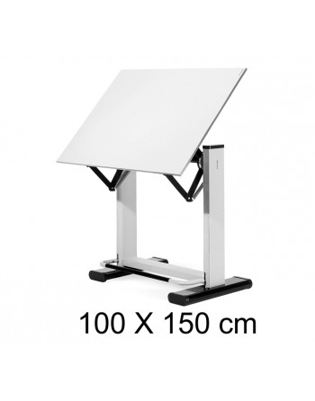 ROCADA MESA DE DIBUJO PROFESIONAL DE ESTRUCTURA METALICA DE GRAN RESISTENCIA GRADIACION MECANICA DE ALTURA SOBRE DE 100x150 CM -