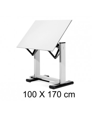 ROCADA MESA DE DIBUJO PROFESIONAL DE ESTRUCTURA METALICA DE GRAN RESISTENCIA GRADIACION MECANICA DE ALTURA SOBRE DE 100x170 CM -