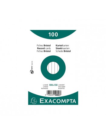 EXACOMPTA PAQ 100 FICHAS 100X150 HORIZONTAL - 10802X
