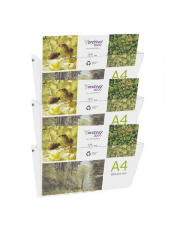 ARCHIVO2000 PORTAFOLLETOS MURAL CON 3 COMPARTIMENTOS A4 HORIZONTAL ID 65304 CS TP