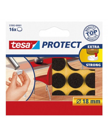 TESA FIELTRO CIRCULAR ANTI RASGUÑO 16UN. MARRON Ø18MM - 57892-00001-01