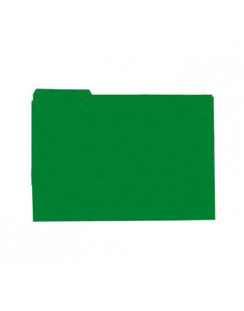 MMC 50 SUBCARPETAS PESTAÑA IZQUIERDA FOLIO 240GR VERDE - 432346