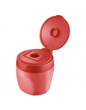 STABILO WOODY 3 EN 1 SACAPUNTAS CON DEPÓSITO Y TAPA ROJO 03/01/4849