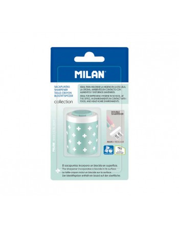 MILAN SACAPUNTAS DOBLE MILAN +EDITION ANTIBACTERIAS TURQUESA - BWM10448IBGGR