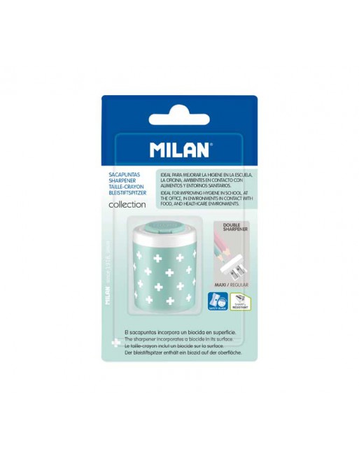 MILAN SACAPUNTAS DOBLE MILAN +EDITION ANTIBACTERIAS TURQUESA - BWM10448IBGGR
