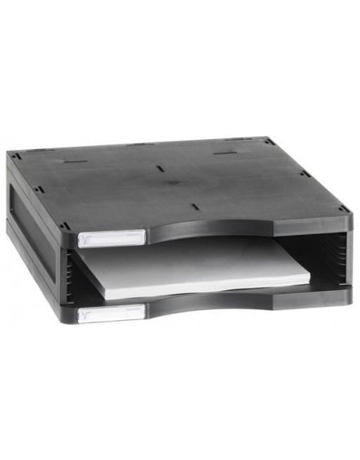 ARCHIVO 2000 MODULO ARCHIVODOC APILABLE 1 ALTURA ESTRECHO A4 360 X 300 X 90 COLOR NEGRO - 6511 NE