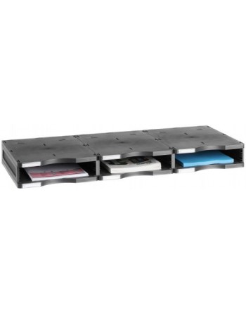 ARCHIVO 2000 MODULO ARCHIVODOC TRIPLE APILABLE 1 ALTURA ESTRECHO A4 360 X 900 X 90 COLOR NEGRO - 6531 NE