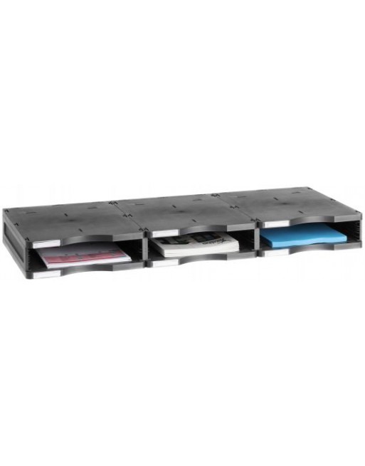 ARCHIVO 2000 MODULO ARCHIVODOC TRIPLE APILABLE 1 ALTURA ESTRECHO A4 360 X 900 X 90 COLOR NEGRO - 6531 NE