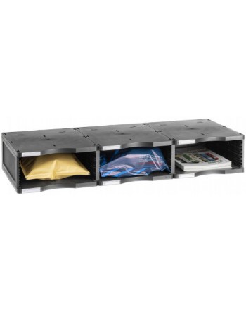 ARCHIVO 2000 MODULO ARCHIVODOC TRIPLE APILABLE 1 ALTURA JUMBO A4 360 X 900 X 145 COLOR NEGRO - 6631 NE