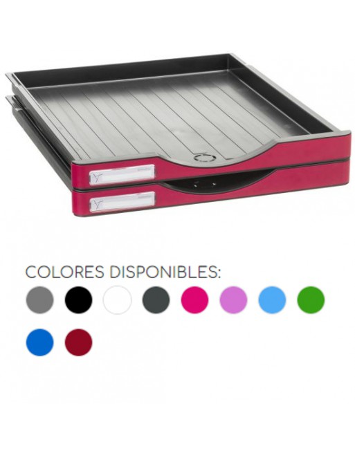 ARCHIVO 2000 MODULO ARCHIVODOC 2 CAJONES INTERIOR 322 X 265 X 22 mm 10 COLORES - 6501 FC