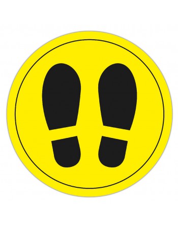 APLI SEÑALIZACION PARA SUELO CIRCULAR AMARILLA DE 30 CM ZONA DE ESPERA - 18597