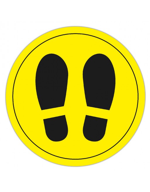 APLI SEÑALIZACION PARA SUELO CIRCULAR AMARILLA DE 30 CM ZONA DE ESPERA - 18597