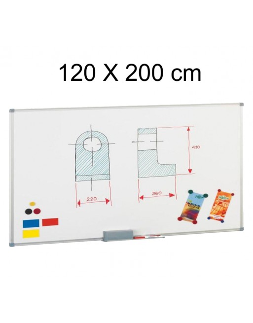 FAIBO PIZARRA BLANCA MAGNEXICA MARCO ALUMINIO 120X200 CM - 840-5