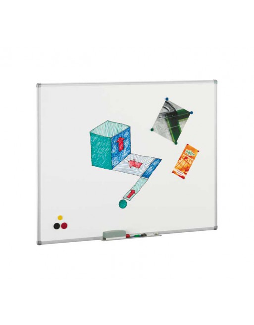 FAIBO PIZARRA BLANCA CON SUPERFICIE VITRIFICADA MAGNEXICA Y MARCO DE ALUMINIO 122X244CM - 1011-6