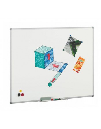 FAIBO PIZARRA BLANCA CON SUPERFICIE VITRIFICADA MAGNEXICA Y MARCO DE ALUMINIO 60X100CM - 1011-2