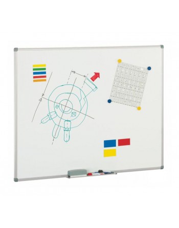 FAIBO PIZARRA BLANCA MATE CON SUPERFICIE VITRIFICADA MAGNEXICA Y MARCO DE ALUMINIO 122X300CM - 1R11-7