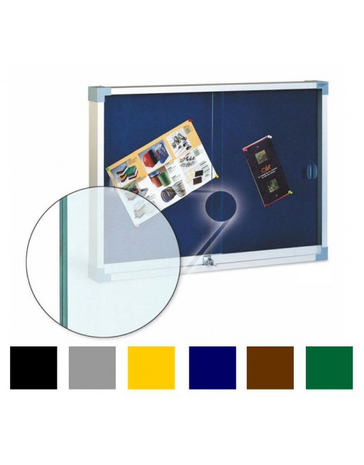 FAIBO VITRINA TAPIZADA PUERTA CORREDERA DE CRISTAL DE SEGURIDAD 80X100 CM - 664T-2A