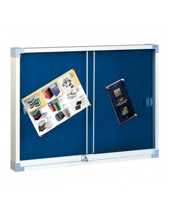 FAIBO VITRINA CORCHO TAPIZADA PUERTA CORREDERA DE METACRILATO 60x80 - 614T-1A