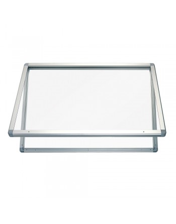 ROCADA VITRINAS ABERTURA HORIZONTAL MAGNÉTICAS PARA INTERIOR/EXTERIOR FONDO BLANCO PIZARRA MAGNETICO 75X70 CM PUERTA POLICARBONA