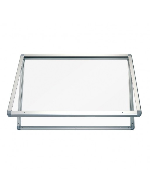 ROCADA VITRINAS ABERTURA HORIZONTAL MAGNÉTICAS PARA INTERIOR/EXTERIOR FONDO BLANCO PIZARRA MAGNETICO 101X75 CM PUERTA POLICARBON