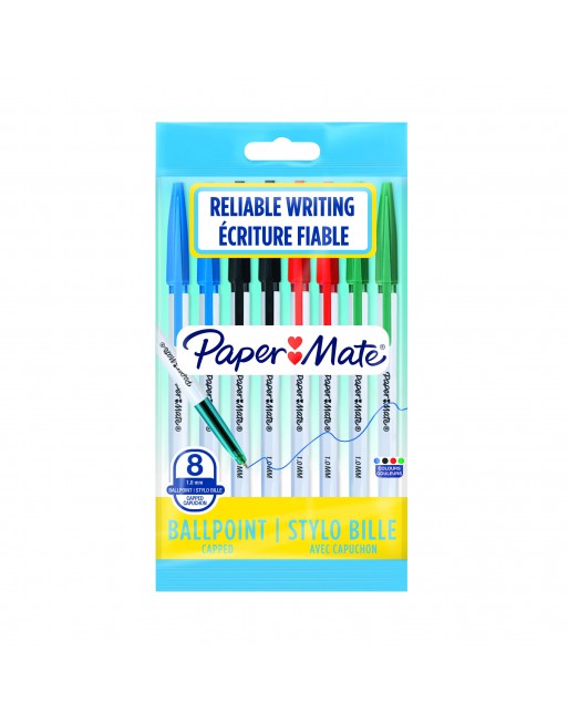 PAPER MATE BOLÍGRAFO 045 1.0M COLORES SURTIDOS BLÍSTER 8 UD 2084416