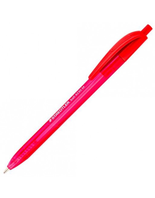 STAEDTLER BOLÍGRAFO RETRÁCTIL BALL 4230 M 1.0MM TRIANGULAR ROJO CAJA 10 UD 4230 M-2