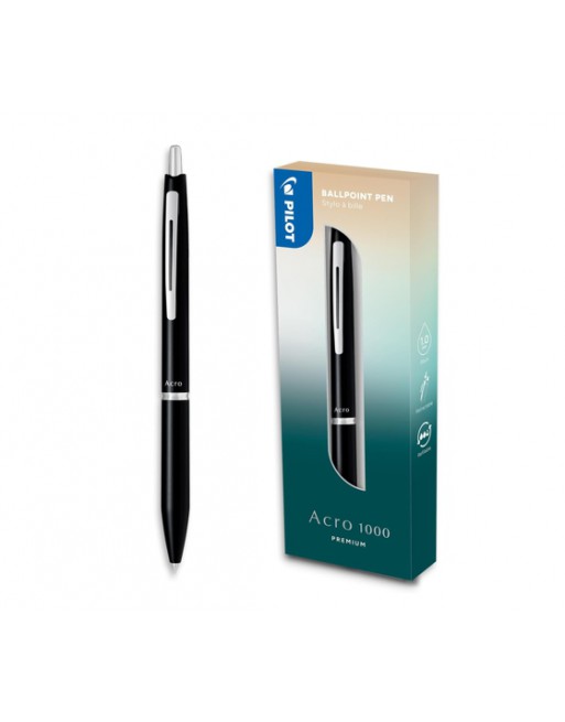 PILOT BOLIGRAFO ACRO1000 EN ESTUCHE REGALO NEGRO BAC-1SM-BB