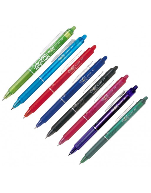 PILOT BOLIGRAFO RETRACTIL FRIXION BORRABLE CLICKER 0.7MM SURTIDO 8 COLORES - BLRT-8