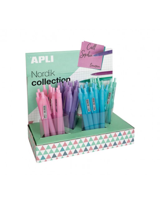 APLI EXPOSITOR 48 U. BOLÍGRAFOS DE GEL NORDIK COLLECTION 18280