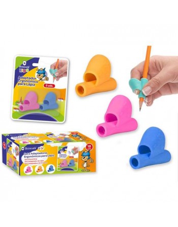 BISMARK ADAPTADOR DE LAPICERO PARA APRENDIZAJE COLORES SURTIDOS -SET DE 2- 328428