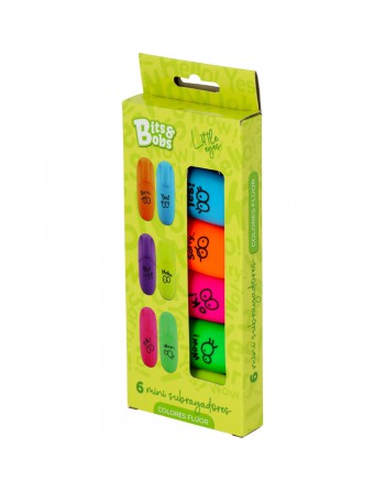 KORES MARCADOR 6 MINISUBRAYADORES FLUOR LITTE EYES BITS&BOTS - 00042099