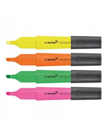 A - SERIES 4 MARCADORES FLUORESCENTES ECO COLORES SURTIDOS - AS1611