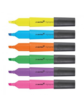 A - SERIES 6 MARCADORES FLUORESCENTES ECO COLORES SURTIDOS - AS1612