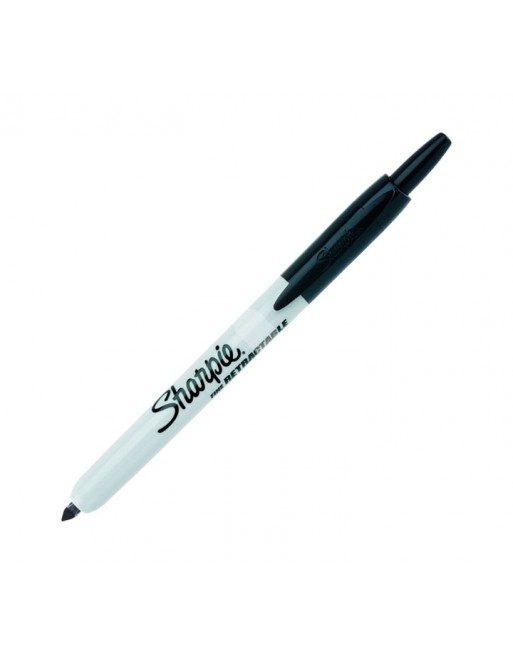 SHARPIE 12 MARCADOR PERMANENTE PUNTA FINA RETRACTIL NEGRO - S0810840