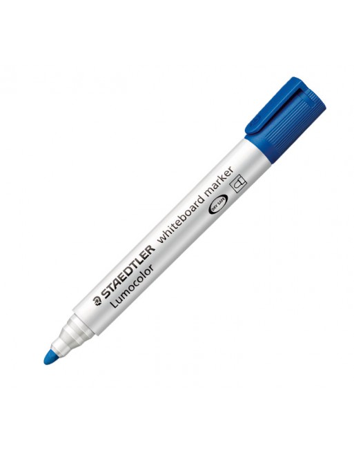 STAEDTLER 10 MARCADOR LUMOCOLOR PIZARRA BLANCA PUNTA REDONDA AZUL - 351-3