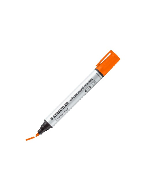 STAEDTLER 10 MARCADOR LUMOCOLOR PIZARRA BLANCA PUNTA REDONDA NARANJA - 351-4