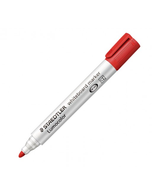 STAEDTLER 10 MARCADOR LUMOCOLOR PIZARRA BLANCA PUNTA REDONDA ROJO - 351-2