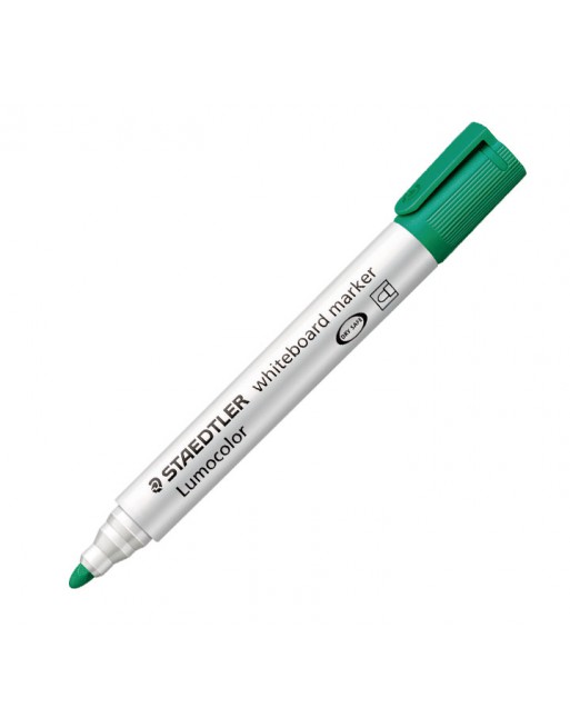 STAEDTLER 10 MARCADOR LUMOCOLOR PIZARRA BLANCA PUNTA REDONDA VERDE - 351-5