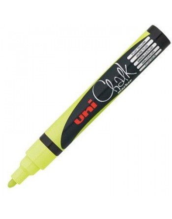 UNIBALL MARCADOR DE TIZA LÍQUIDA CHALK FLUOR PWE-5M AMARILLO FLÚOR CAJA 6 UD 264622000
