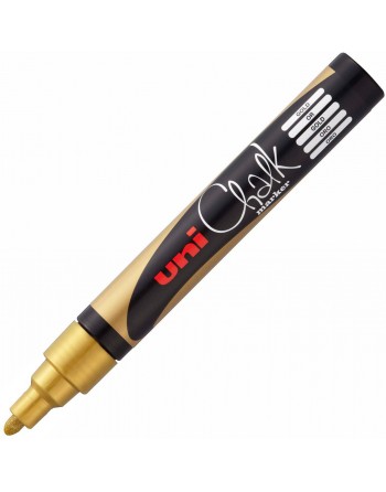UNIBALL MARCADOR DE TIZA LÍQUIDA CHALK COLOR ORO METALIZADO PWE-5M ORO CAJA 6 UD 264705000