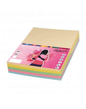 FABRISA PACK 500H PAPEL DE COLOR 80GR A4 SURTIDO PASTEL - 17711