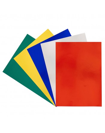 FABRISA BOLSA 10 CARTULINAS METALIZADAS 50X65 CM COLOR PLATA -16240