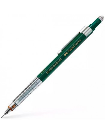 FABER CASTELL PORTAMINAS TK-FINE VARIO L 0,5MM CLIP DE METAL Y GOMA DE BORRAR VERDE 135500