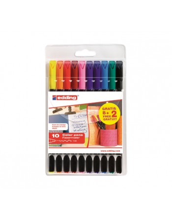 EDDING ESTUCHE 8+2 ROTULADORES 1200 SURTIDO - 1200-8+2S