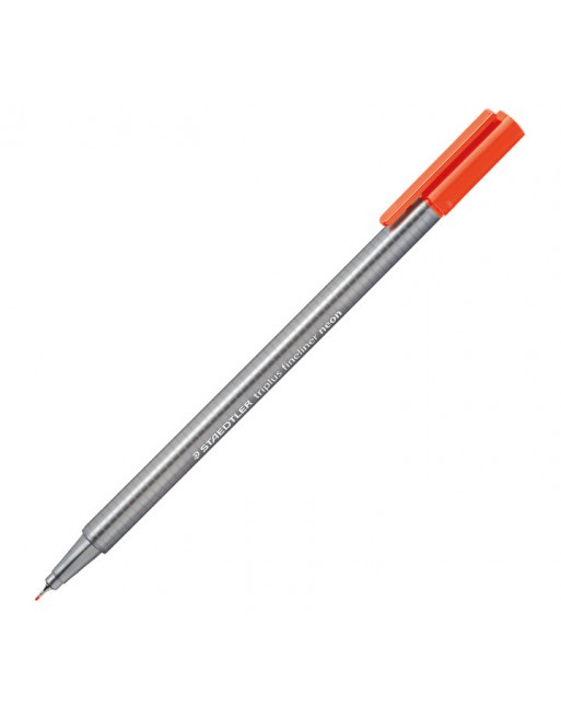 STAEDTLER 10 ROTULADOR TRIPLUS FINELINER ROJO NEON - 334-201