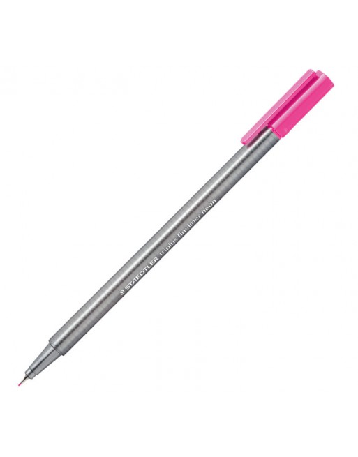 STAEDTLER 10 ROTULADOR TRIPLUS FINELINER ROSA NEON - 334-221