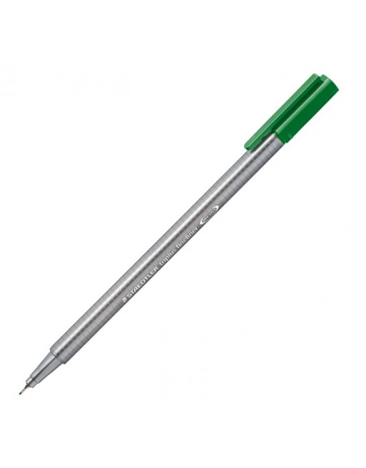 STAEDTLER 10 ROTULADOR TRIPLUS FINELINER VERDE SAVIA - 334-52