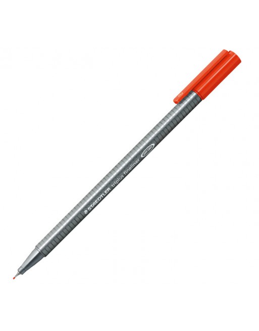 STAEDTLER 10 ROTULADOR TRIPLUS FINELINER ROJO - 334-2